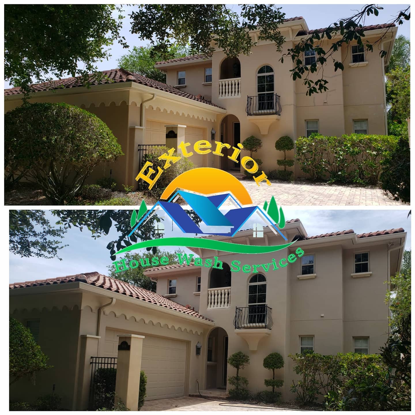 Exterior wall clean